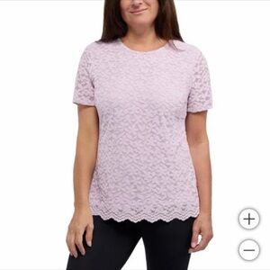 Teddi Rose Ladies' Lace Top, S light purple lilac women’s small